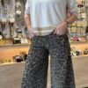Pantalón print en pana
