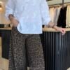 Pantalón print en pana