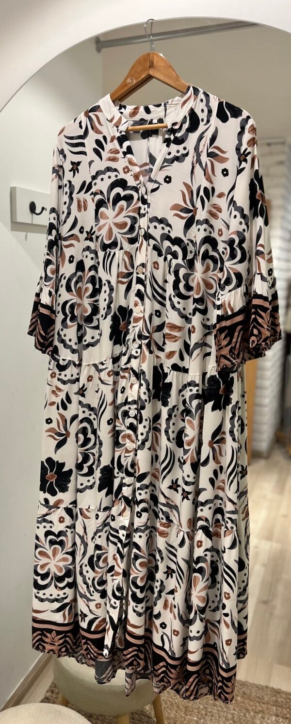Vestido Taiff en estampado Negro