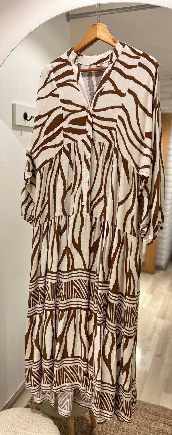 Vestido Cebra en tono Chocolate