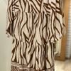 Vestido Cebra en tono Chocolate