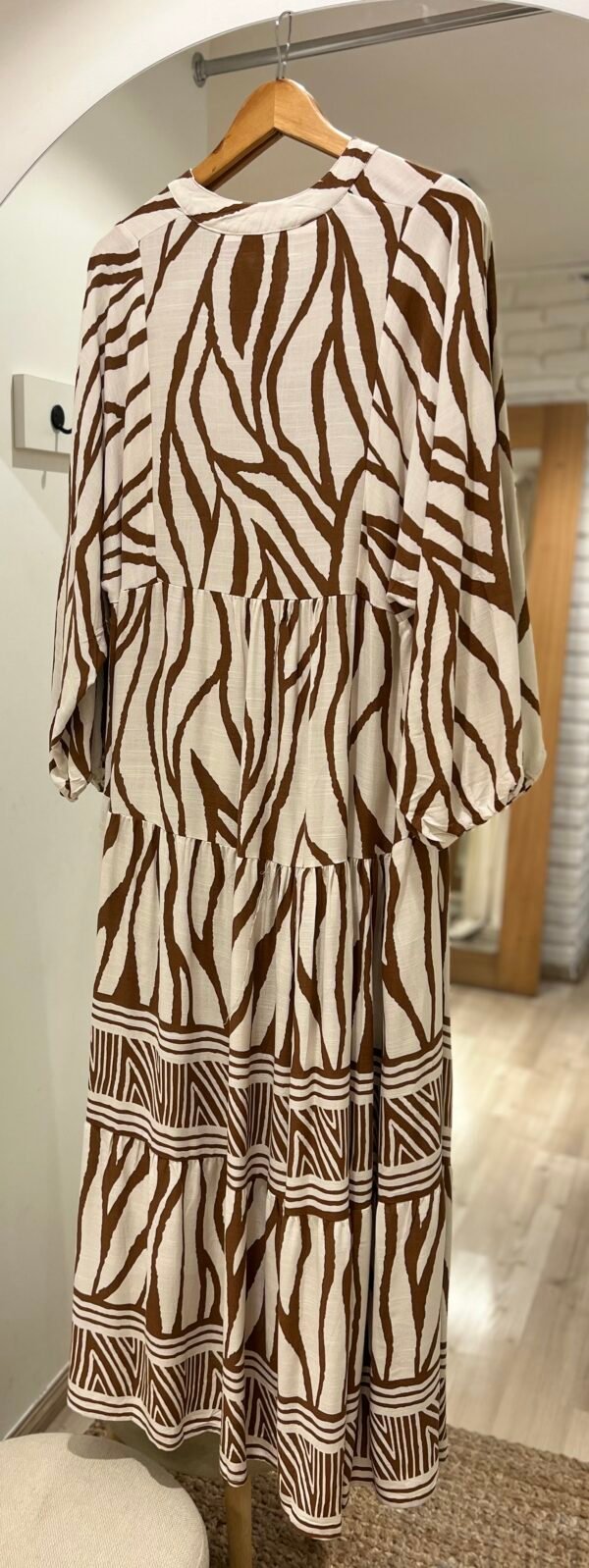 Vestido Cebra en tono Chocolate
